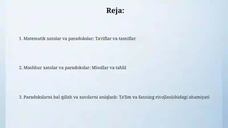Matematik sofizmlar.Matematik paradokslar 2