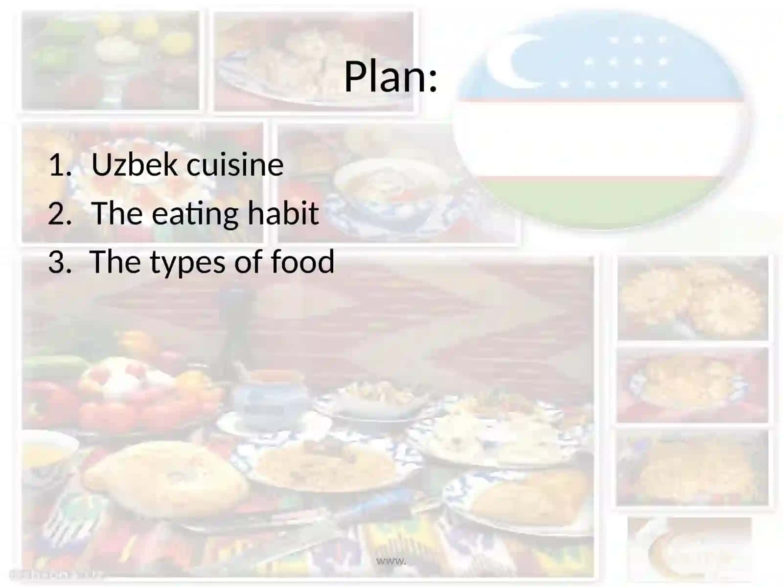 Plan: Uzbek cuisine 2