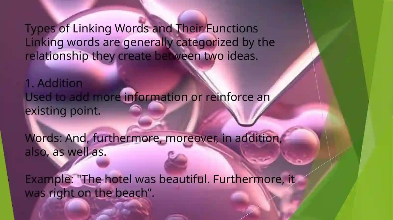 Linking words. Types of linking words and their functions 2