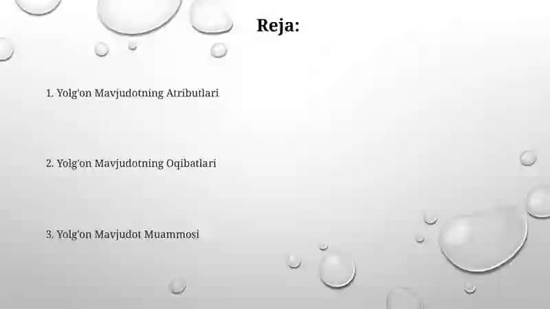 Falsafada borliq muommosi va uning atributlari 2