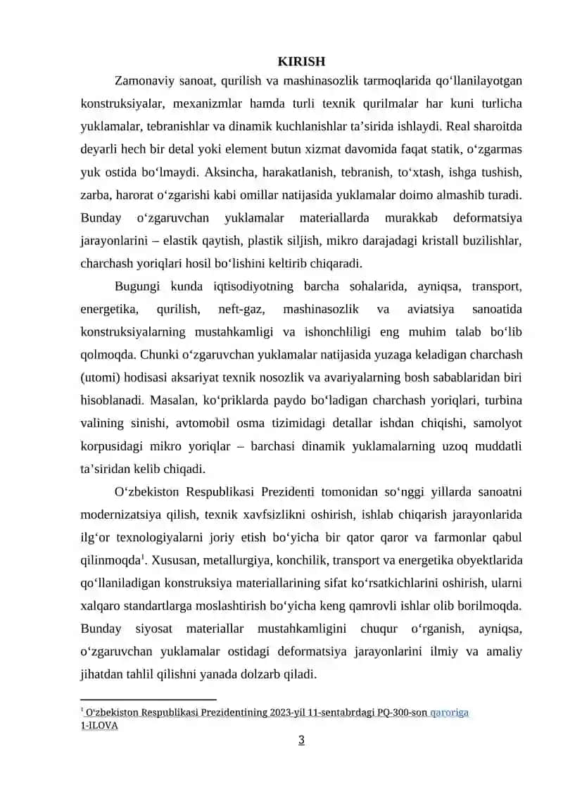 O‘ZGARUVCHAN YUKLAMALAR OSTIDAGI DEFORMATSIYALAR 2