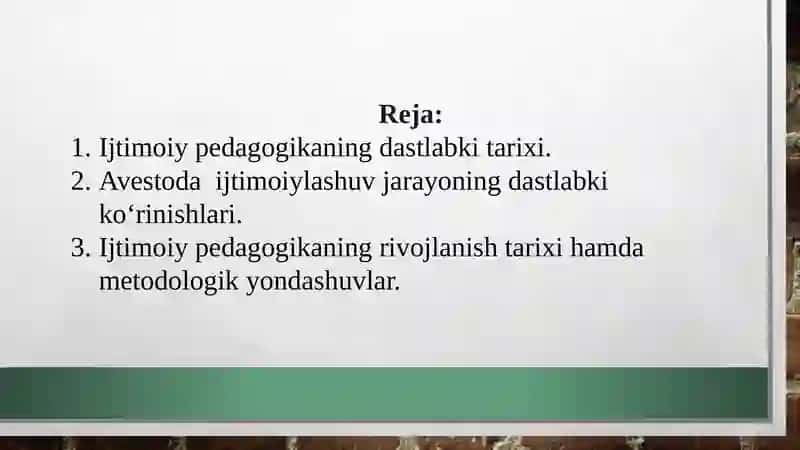 Ijtimoiy Pedagogika fanidan 2