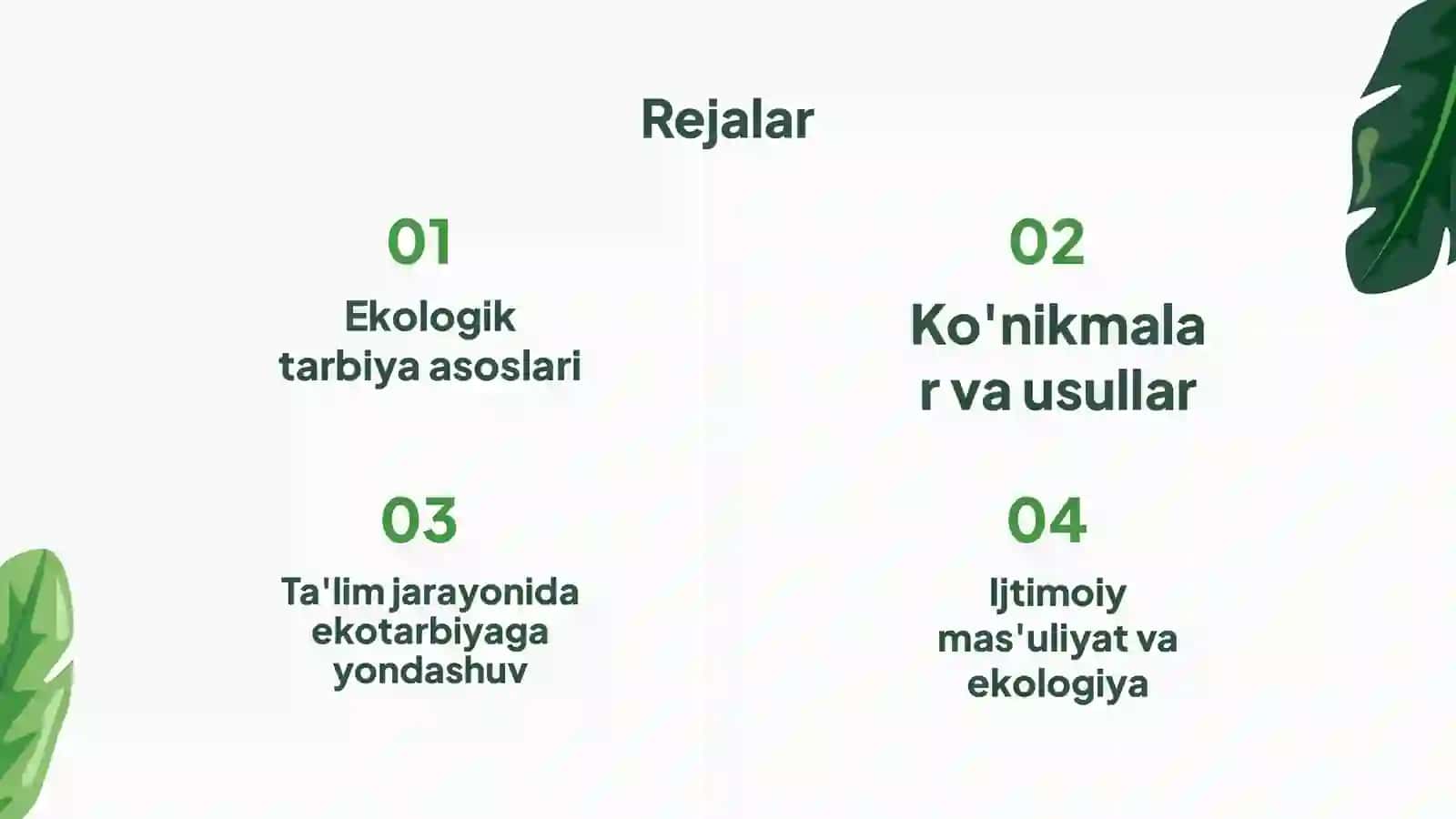 Ekologik tarbiyaning mazmun va metodlari 2