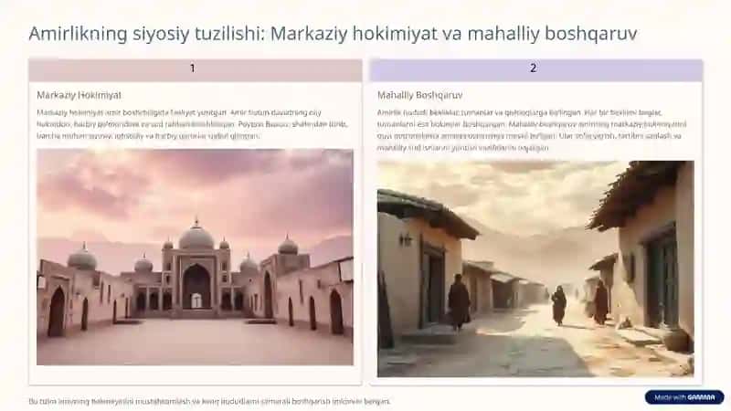 Buxoro amirligining davlat boshqaruvi 2