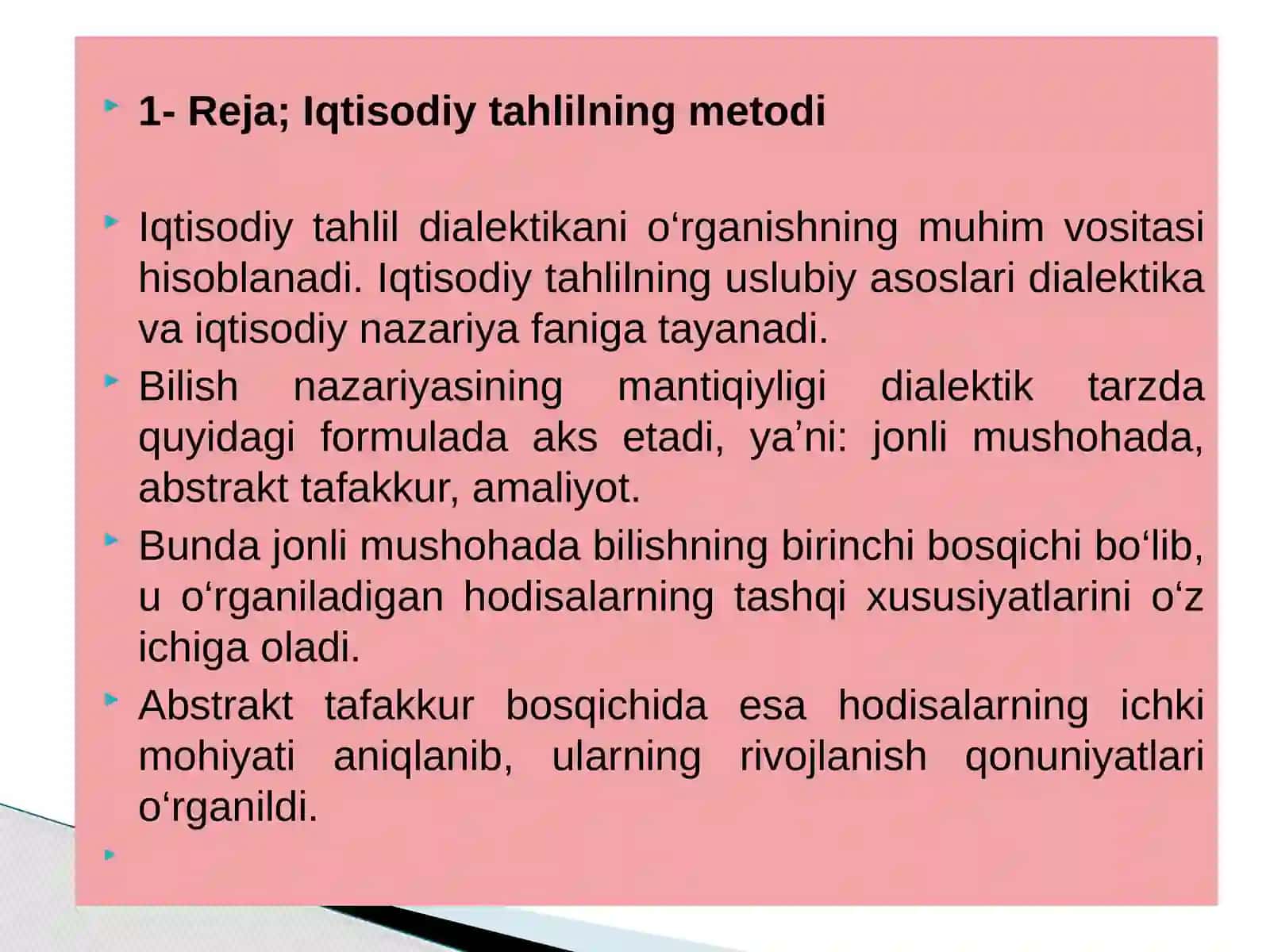 Iqtisodiy tahlilning metodi 2