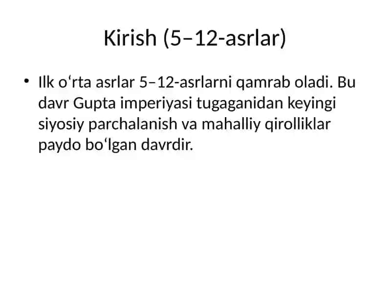 Ilk o'rta asrlarda Hindiston 2