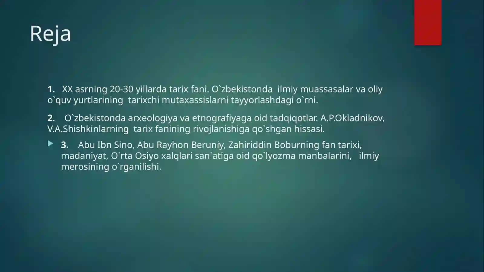 Sovet davrida Oʻzbekistonda tarix fani 2