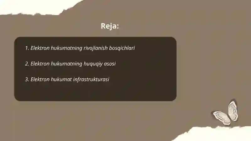 Elektron hukumatning modellari 2