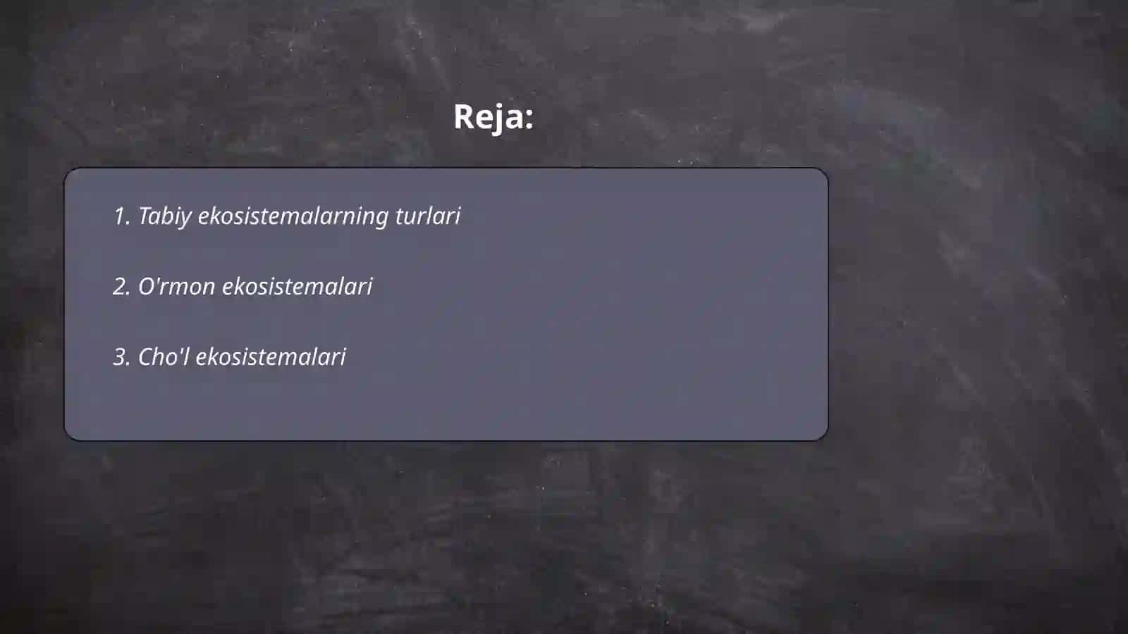 Tabiy ekosistemalar 2