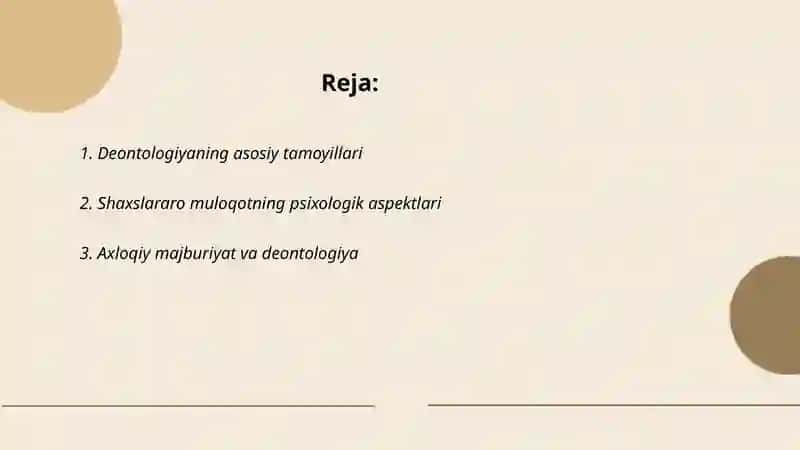 Deontologiya,shaxslararo muloqot 2