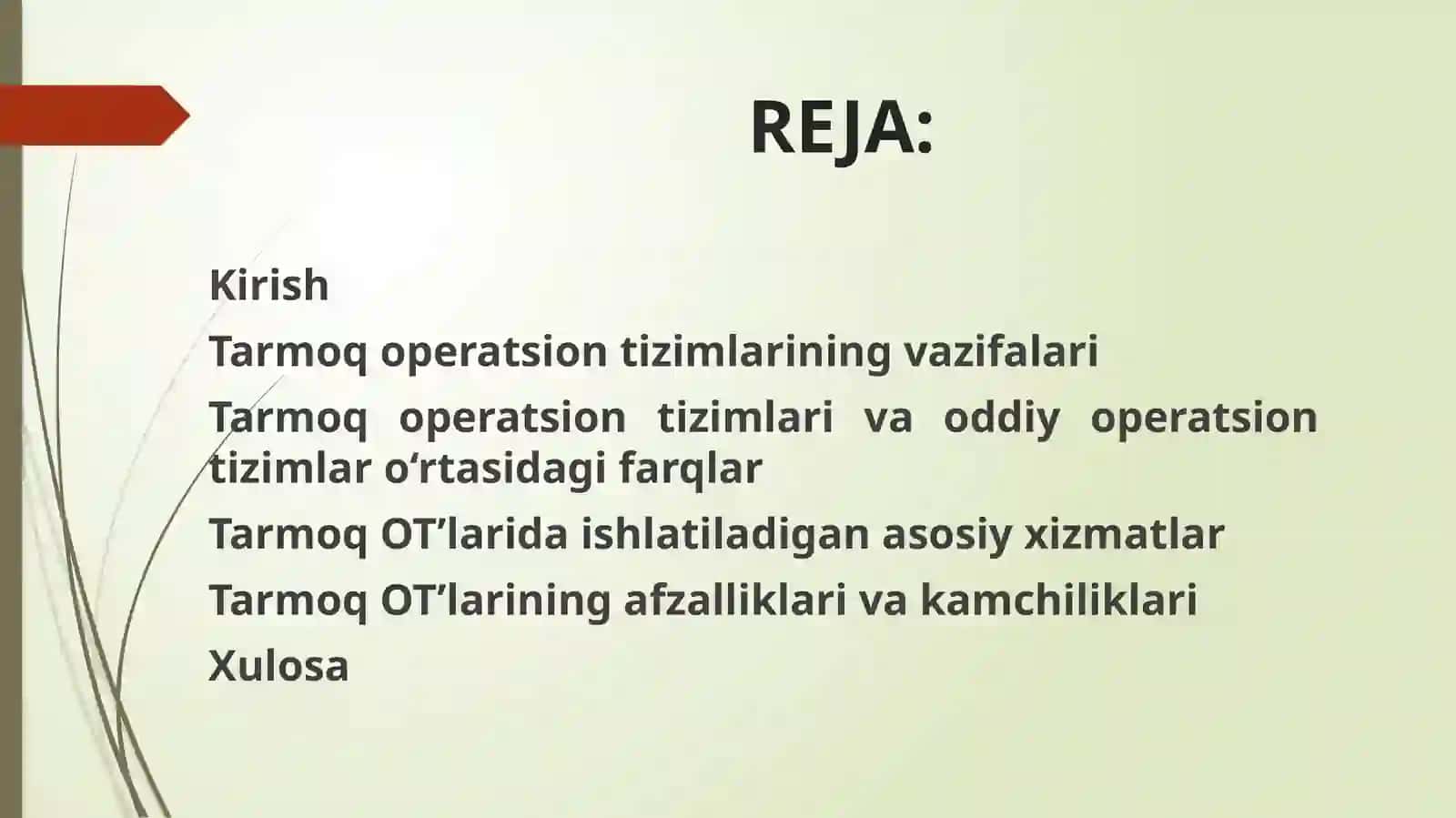 tarmoq operatsion tizimlari 2