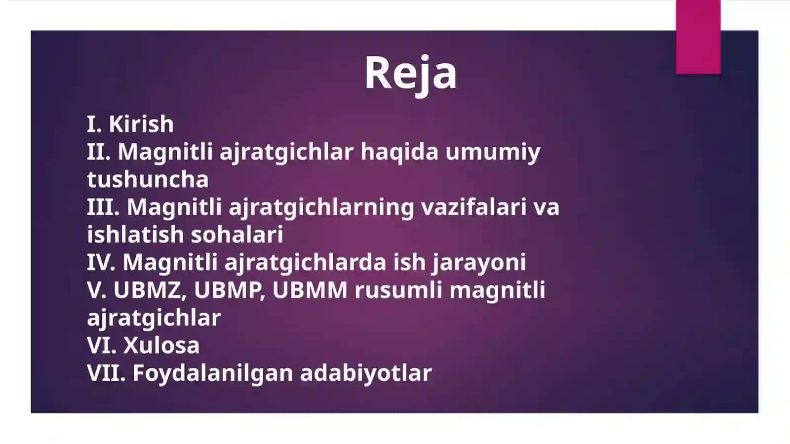 Magnitli ajratgichlar 2
