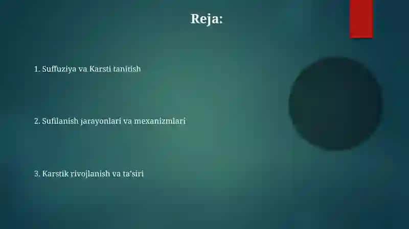 Suffuziya va karst 2