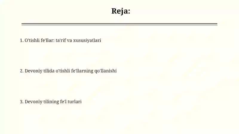 O'tishli fe'llar: ta'rif va xususiyatlari 2