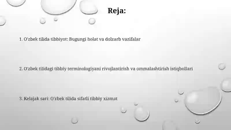 O'zbek Tilida Tibbiyot 2