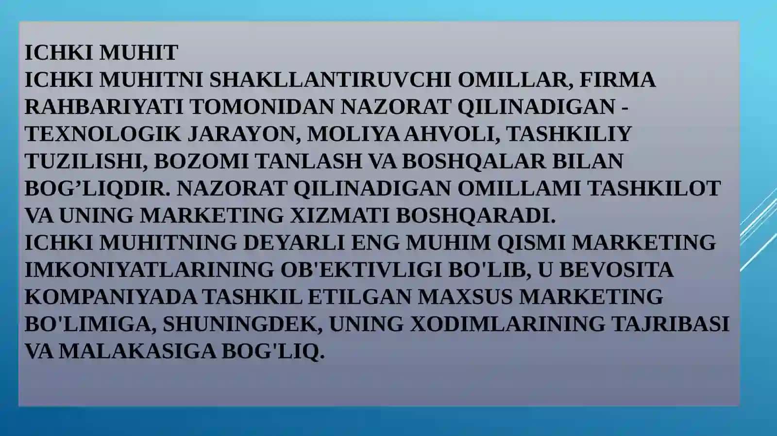 Marketing muhitida firmalar faoliyati 2