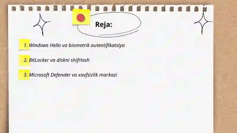 Windows tizimining qoʻshimcha imkoniyatlari 2