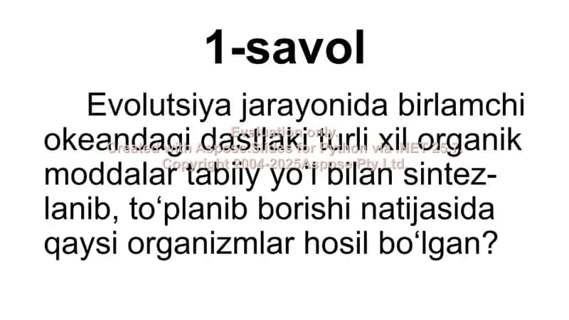 Biologiya darsi 2