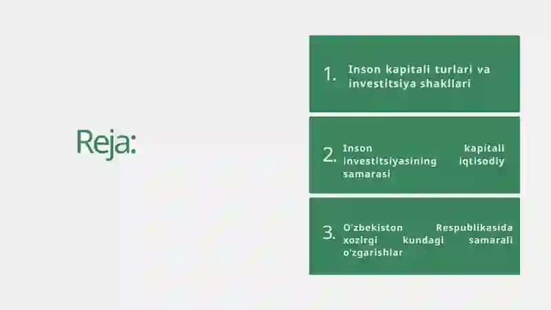 Inson kapitaliga investitsiya 2