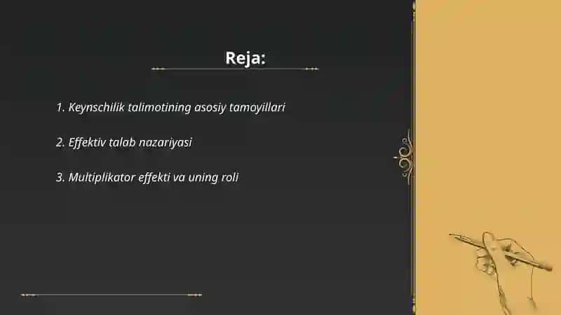 Keynschilik talimoti 2