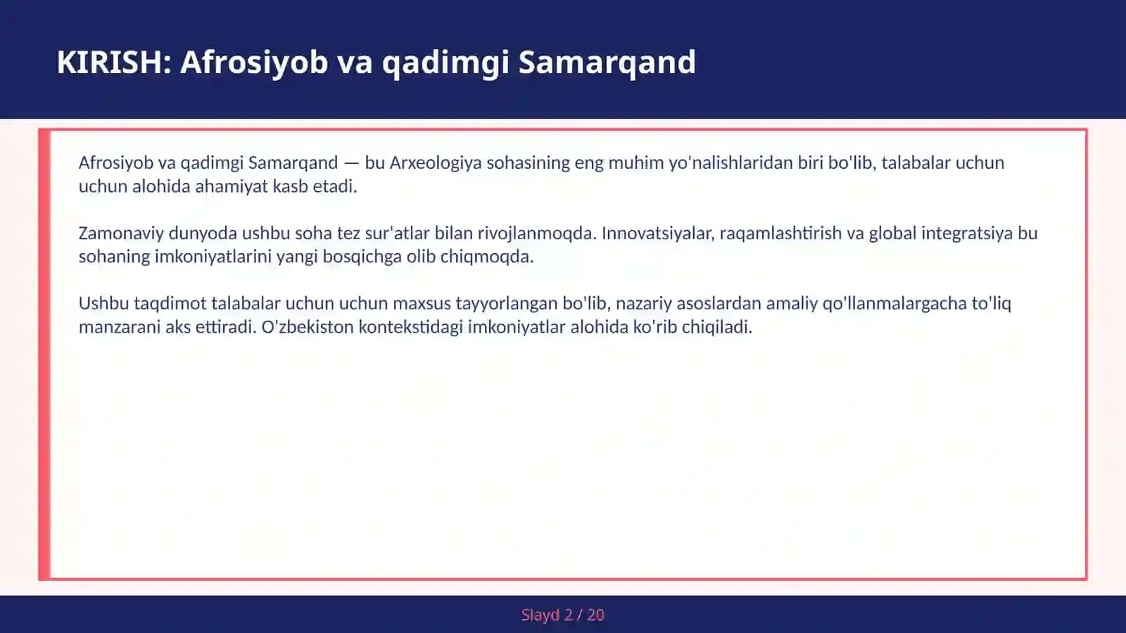 KIRISH: Afrosiyob va qadimgi Samarqand 2