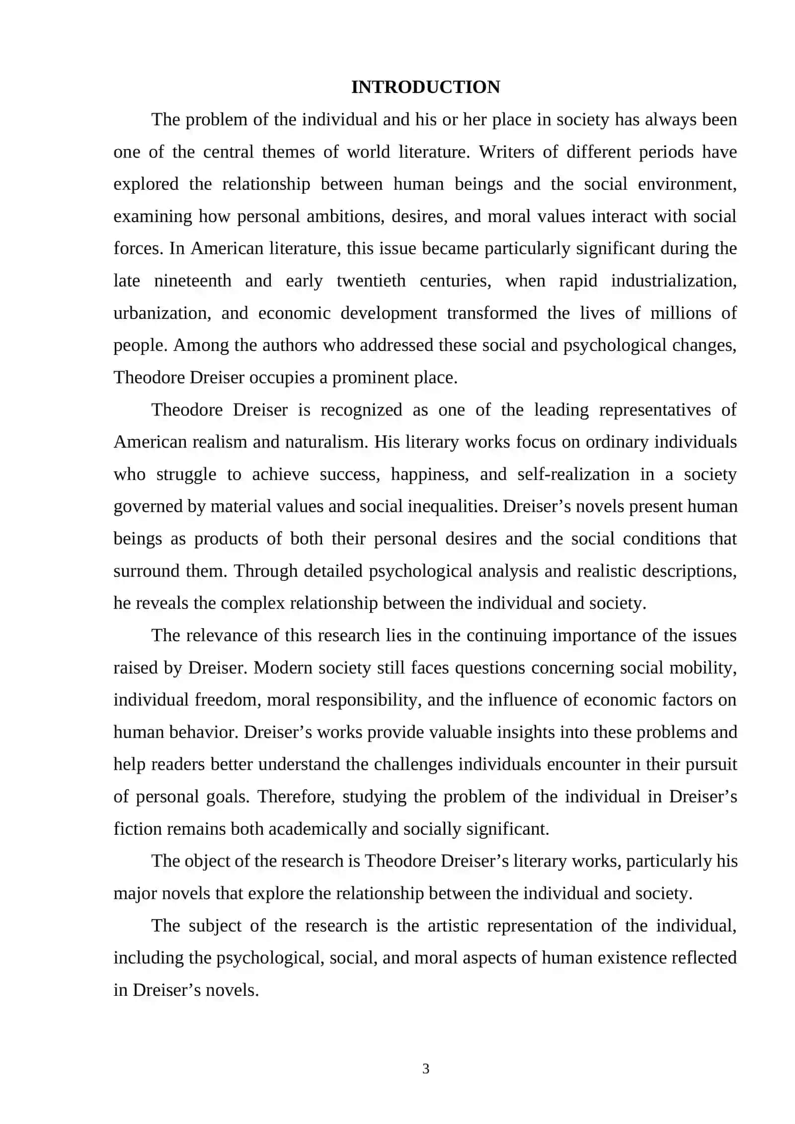 The problem of individual in the works of Th.Dreiser 2