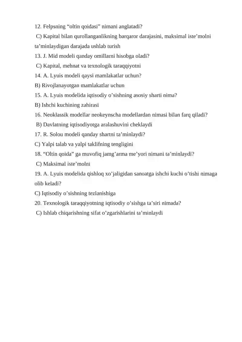 iqtisodiy o’sish 2