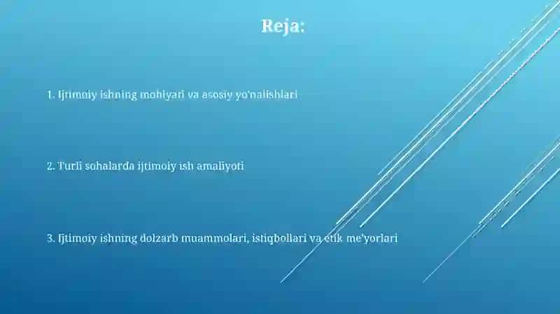 Ijtimoiy ishning turlari 2