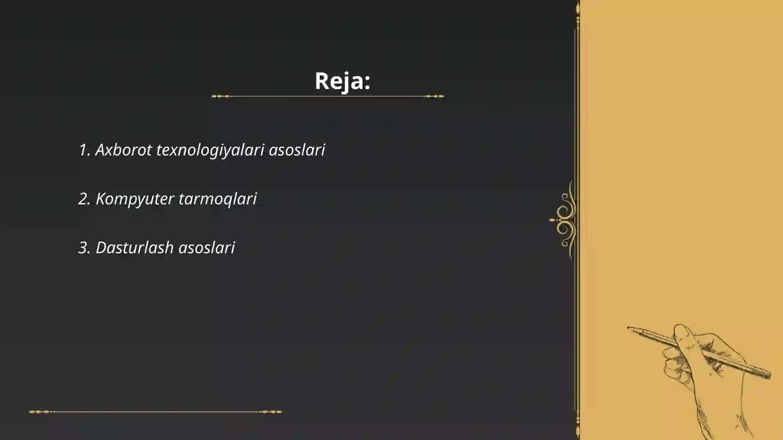 Axborot texnologiyalari asoslari 2