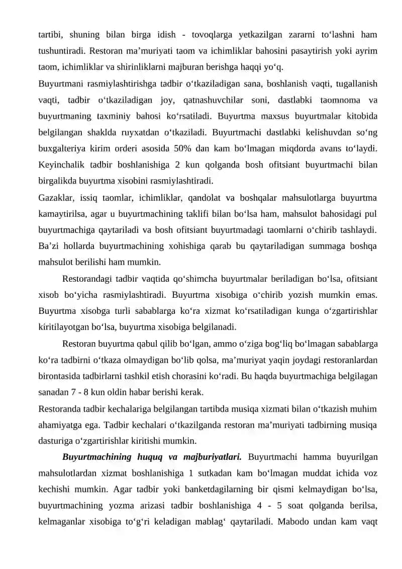 Banket xizmatlari 2