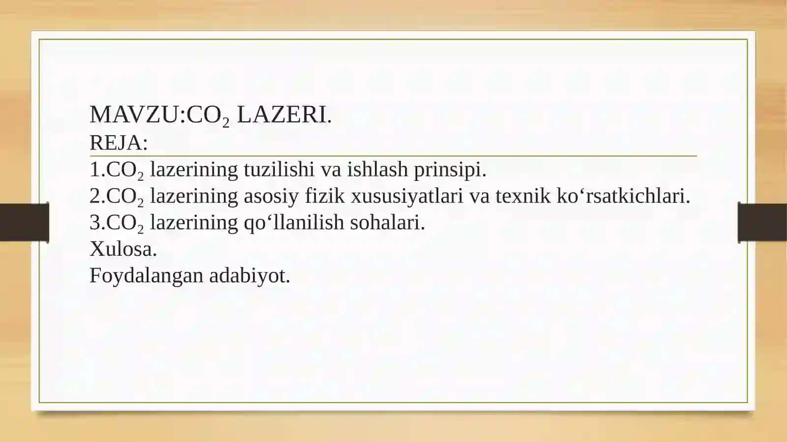 CO₂ LAZERI 2