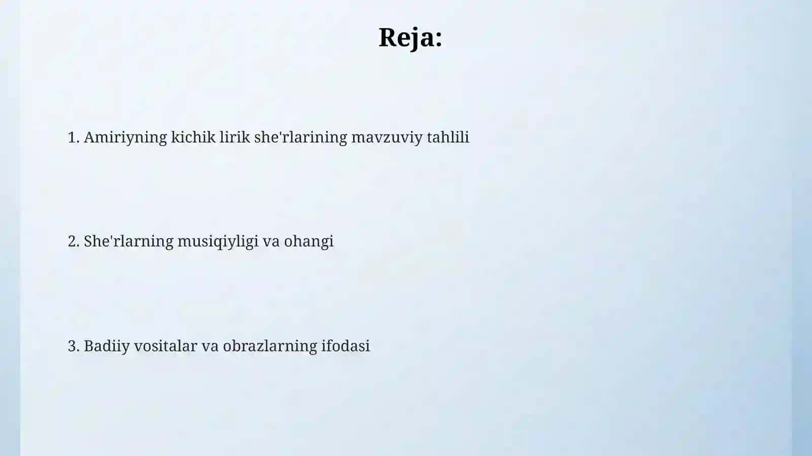 Amiriyning kichik lirik she'rlari tahlili 2