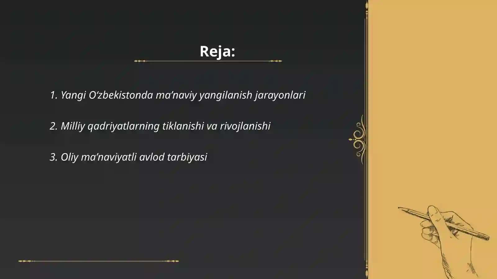 Yangi Oʻzbekistonda amalga oshirilayotgan maʼnaviy oʻzgarishlar 2