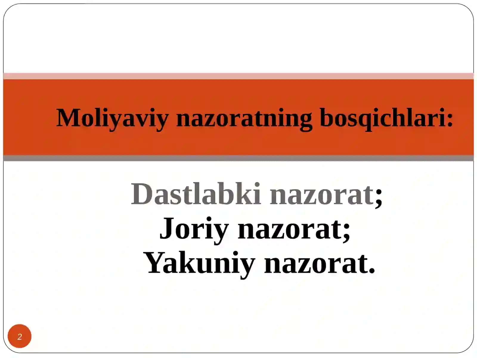 Moliyaviynazoratningbosqichlari 2
