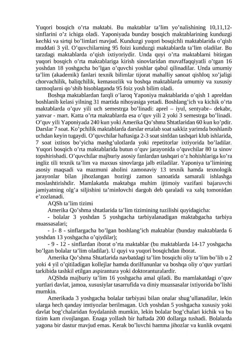 ZAMONAVIY TA’LIMDA XORIJIY TAJRIBALAR 2