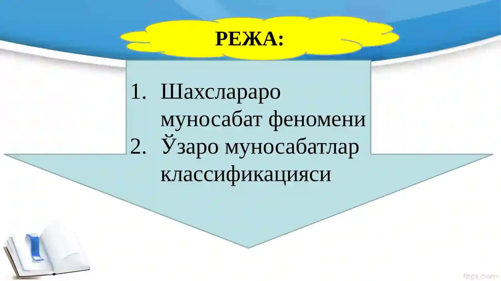 Ўзаро муносабатлар классификацияси 2