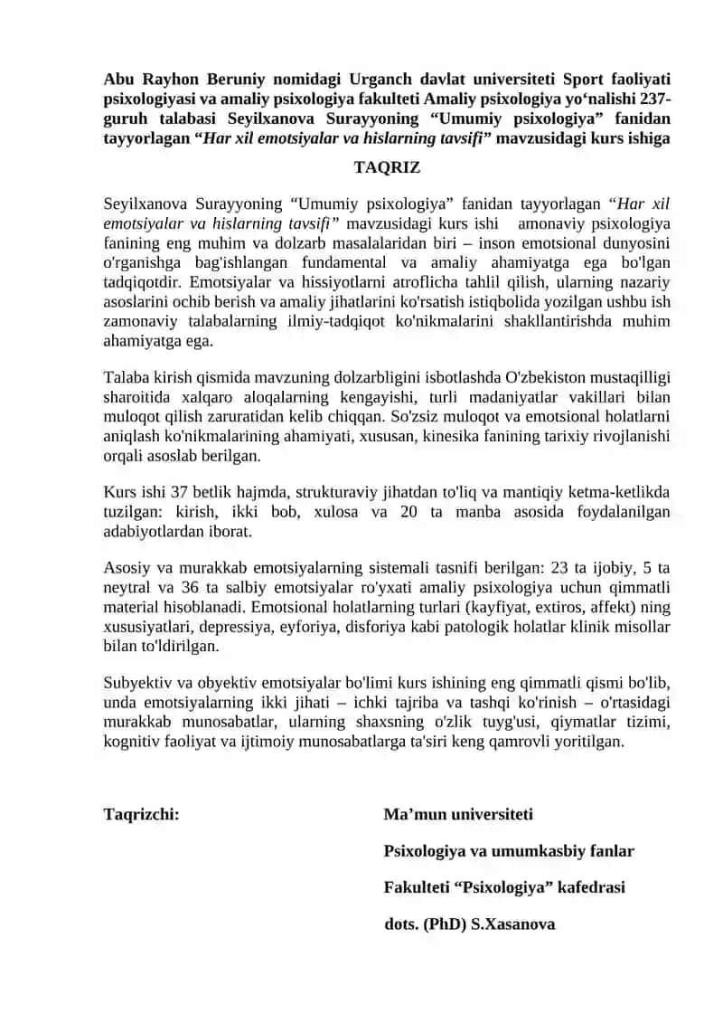 "Har xil emotsiyalar va hislarning tavsifi" 2