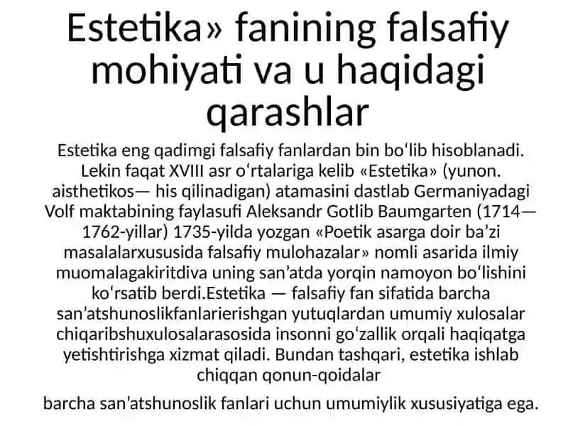 Estetika 2