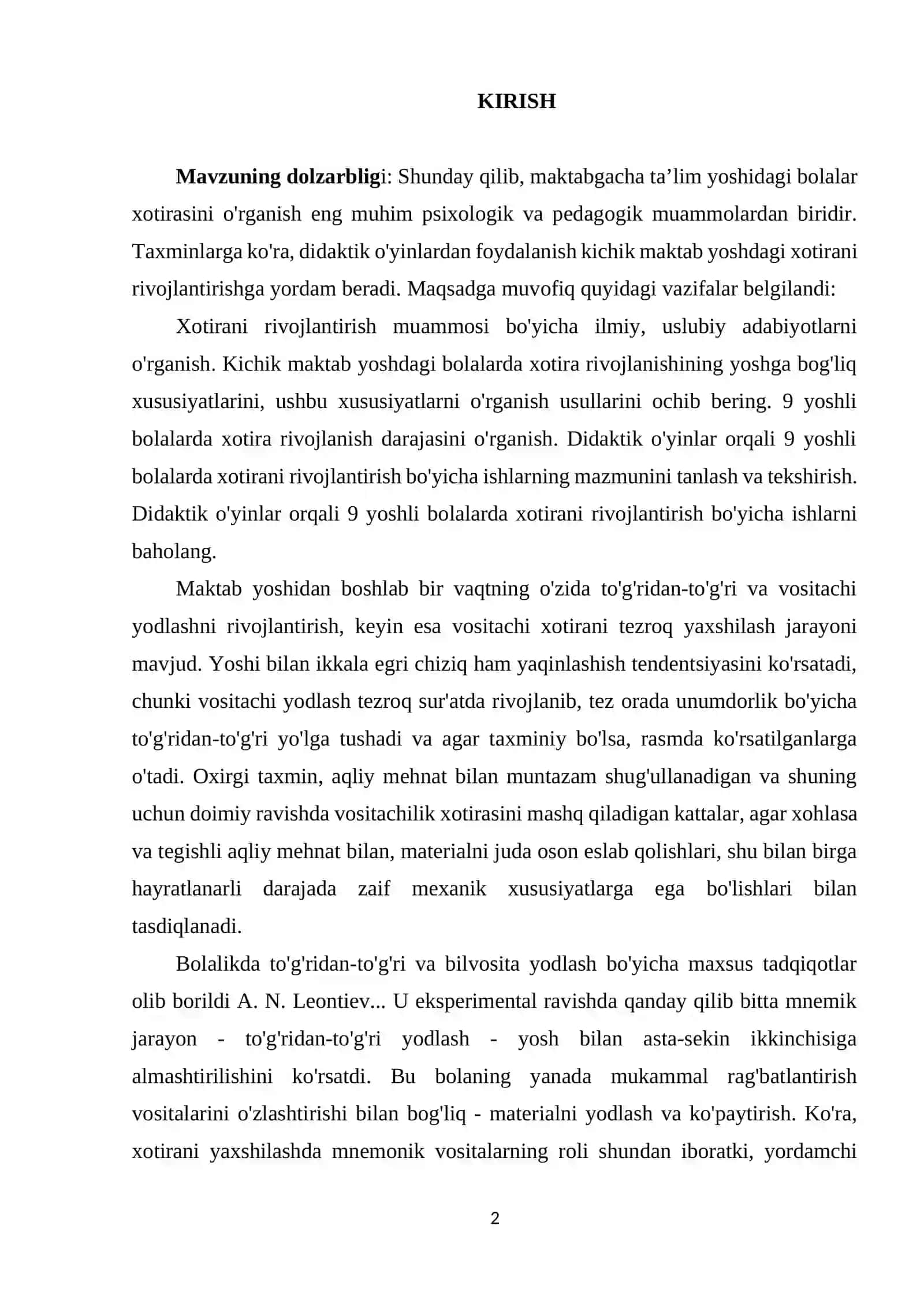 Bolalar Xotirani Rivojlantirish 2