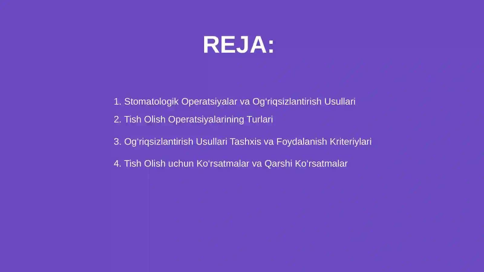 Stomatologik Operatsiyalar va Og‘riqsizlantirish Usullari 2