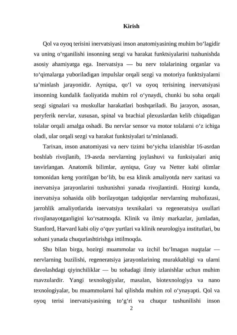 Qol va oyoq terisini inervatsiyasi 2