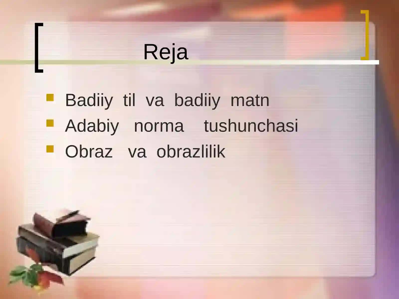 Badiiy til va adabiy norma. Obraz va obrazlilik 2