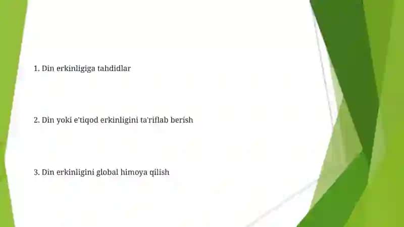 Vijdon va eʼtiqod erkinligining taʼrifi 2