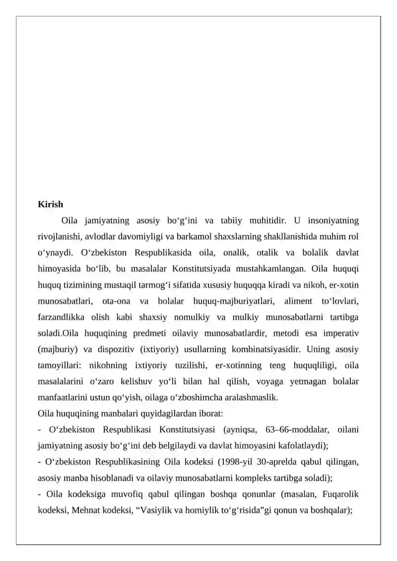 Oila Huquqining Manbalari 2
