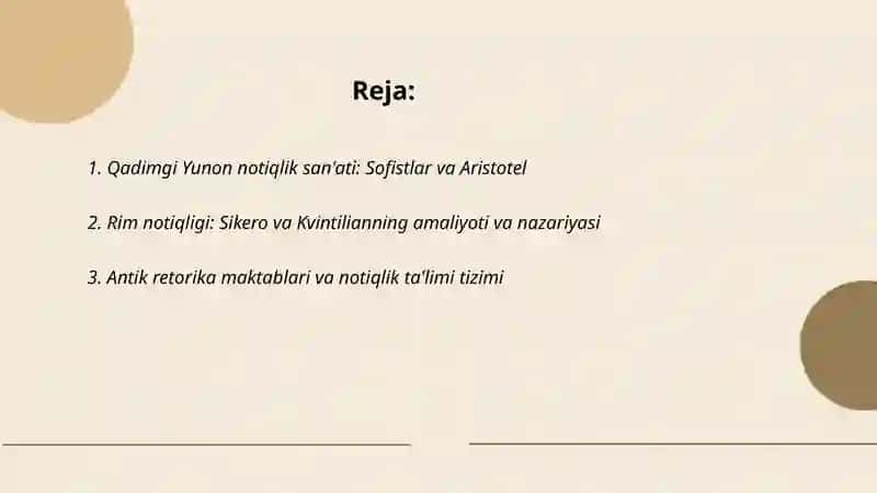 G'arb madaniyati tarixida notiqlik san'ati 2