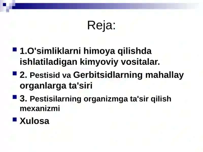 Pestisid va Gerbitsidlar 2