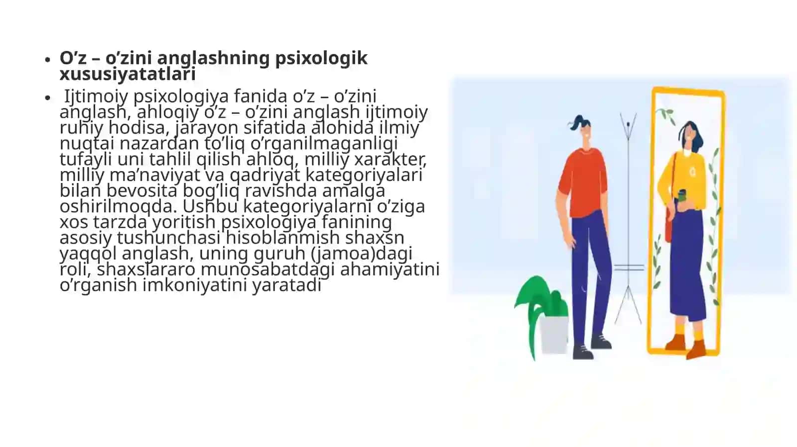 O‘zini o‘zi anglash psixologiyasi 2