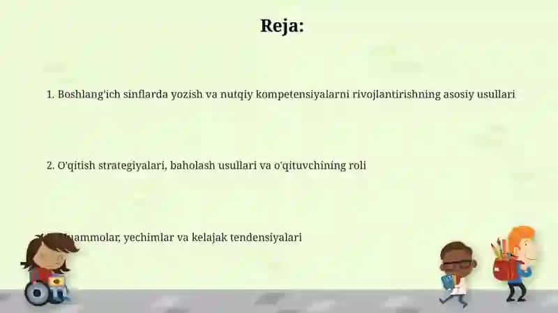 Yozish va nutqiy kompetensiyalarni rivojlantirish 2
