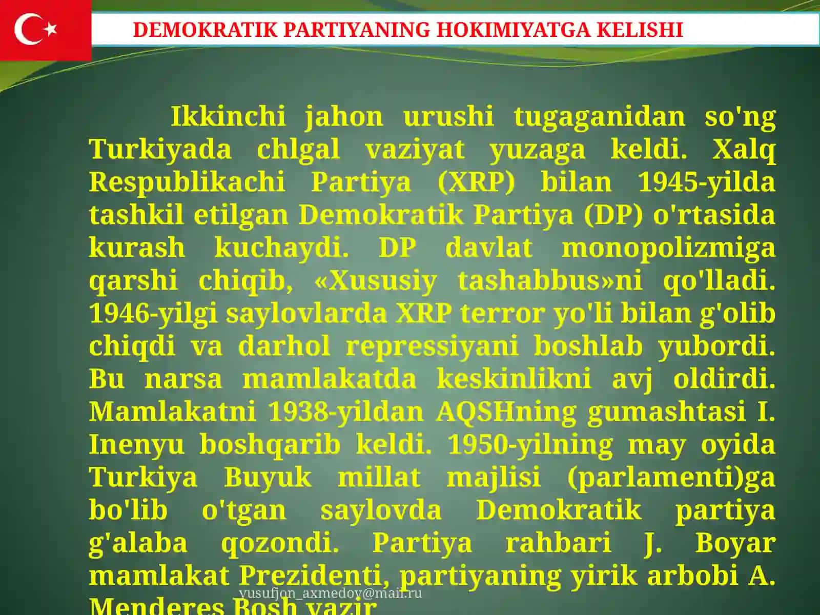 DEMOKRATIK PARTIYANING HOKIMIYATGA KELISHI 2