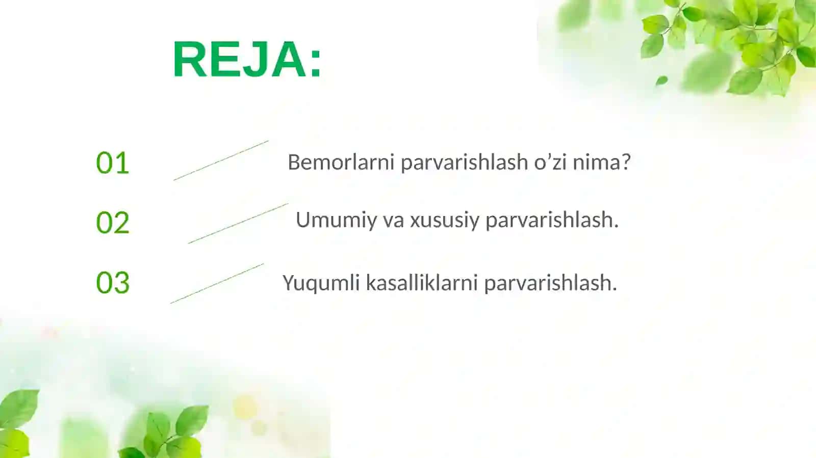 Bemorlarni parvarishlash 2